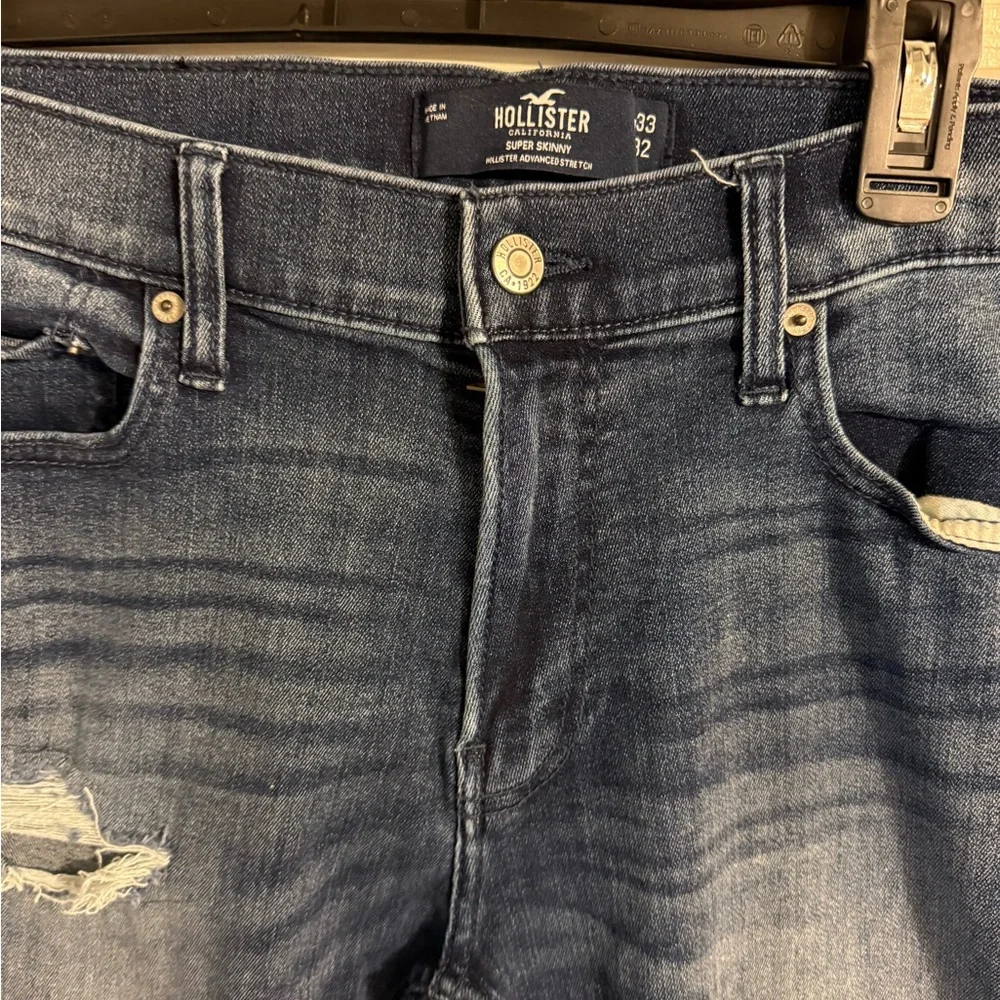 Men's Hollister Blue Super Skinny Jeans - Picture 3 of 3